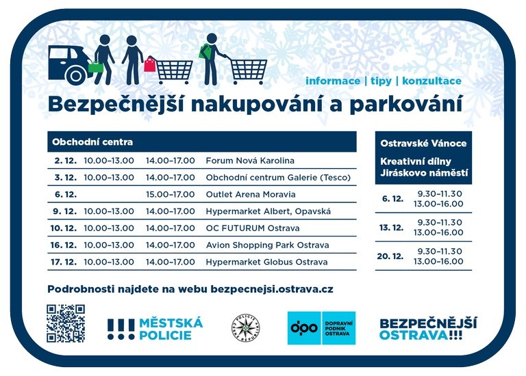 I LETOS SE V OSTRAVĚ USKUTEČNÍ PREVENTIVNĚ INFORMAČNÍ AKCE BEZPEČNĚJŠÍ NAKUPOVÁNÍ A PARKOVÁNÍ