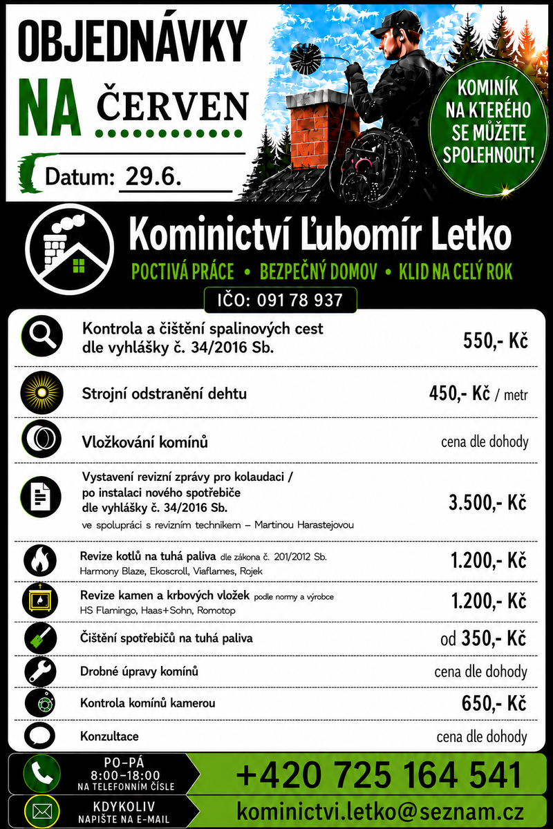 Nabídka kominických služeb