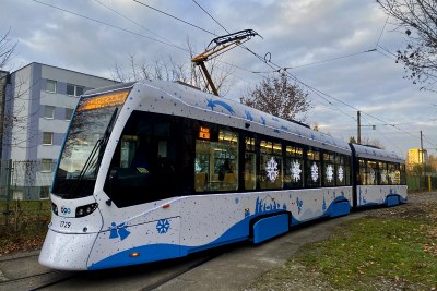 Ostravská vánoční tramvaj 2022