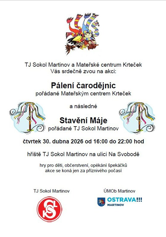 Pálení čarodějnic a stavění máje