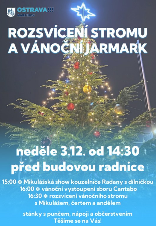 Rozsvícení stromu a vánoční jarmark