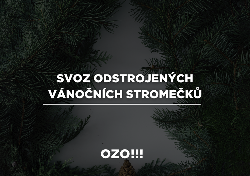 Svoz vánočních stromků od kontejnerových stání v Ostravě