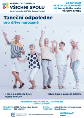TANEČNÍ ODPOLEDNE PRO DŘÍVE NAROZENÉ